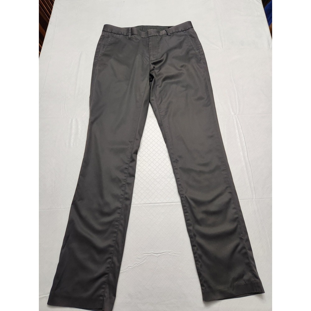 Bonobos Pants Mens 32x34 Gray Tailored Friday Casual Chino Stretch Flat Front